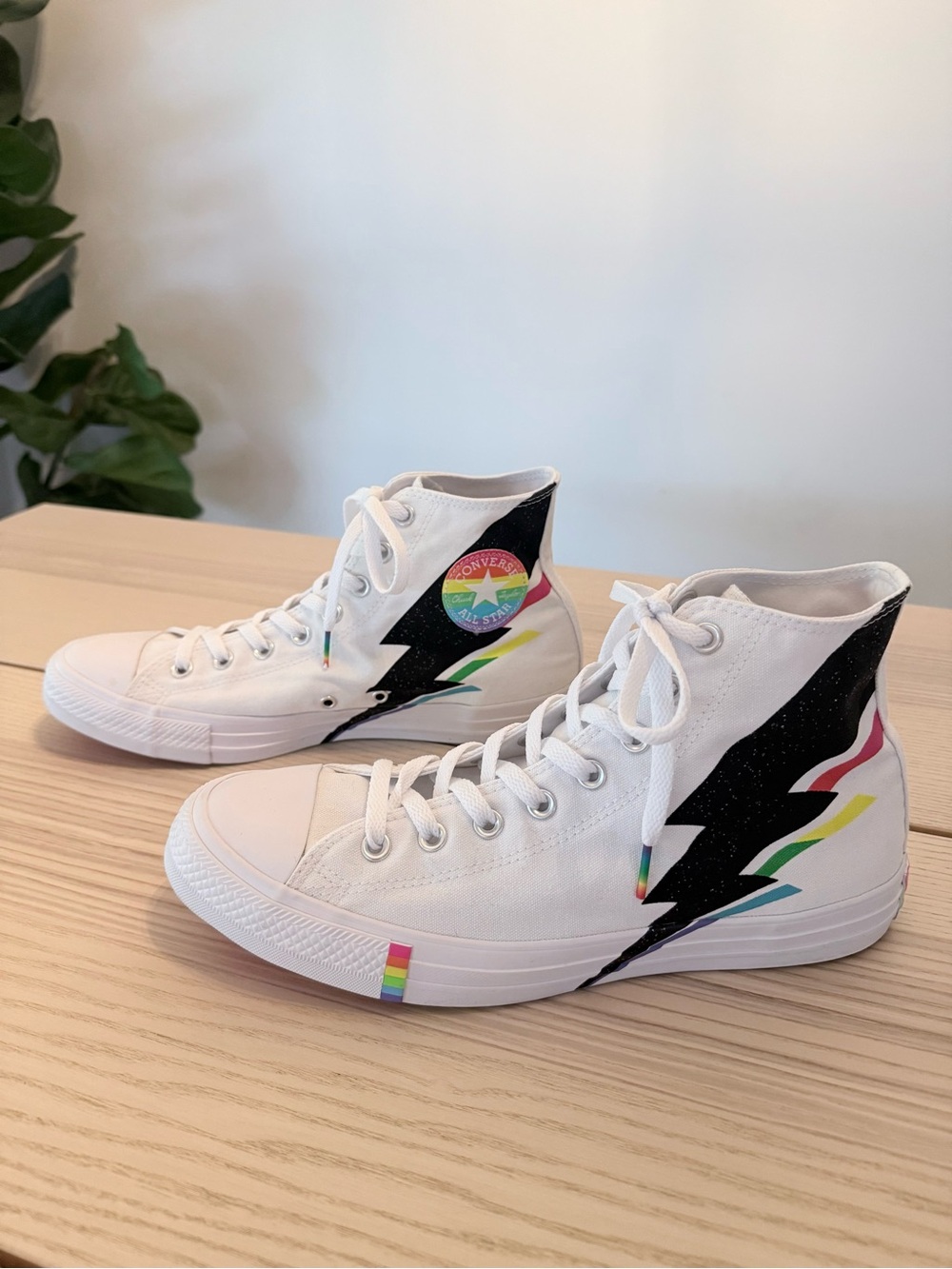 Converse Chuck Taylor All Star High Pride Lightning Bolt Sneakers M10/W12 - Picture 2 of 11